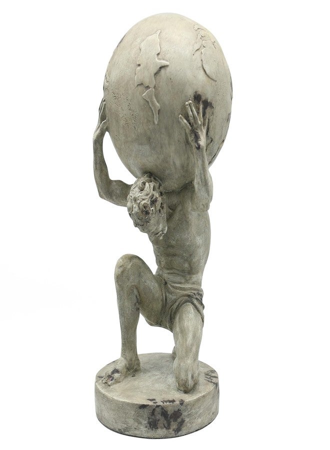 Lukitas Atlas Holding Up World Statue and Sculpture, Lifting The Earth Figurine Decor, Creative Ornament for Home Office Living Room, Resin 11.5'' - Image 1